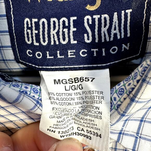 Wrangler George Strait Collection Western Shirt Mens SZ L Button Down Cowboy - Picture 7 of 11